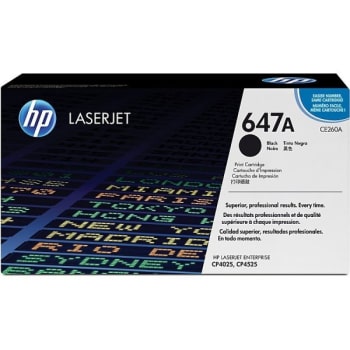 Image for Hp 647a Standard Yield Black Toner Cartridge from HD Supply