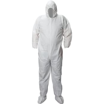PIP® Posi-Wear® UB Coveralls w/ Hood and Boots (3X-Large) (White)