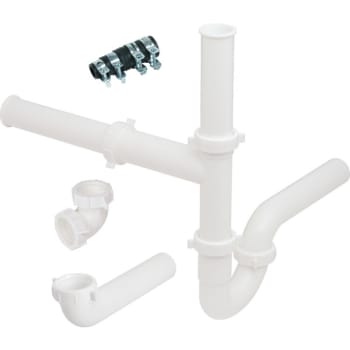 Double Bowl Kitchen Sink And Disposer Drain Kit With ...