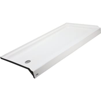 Image for Bootz ShowerCast White Porcelain Steel Shower Base Left-Handed from HD Supply