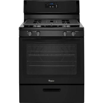 Image for Whirlpool® 30 In. Burner Grate Gas Range With Manual Clean In Black from HD Supply