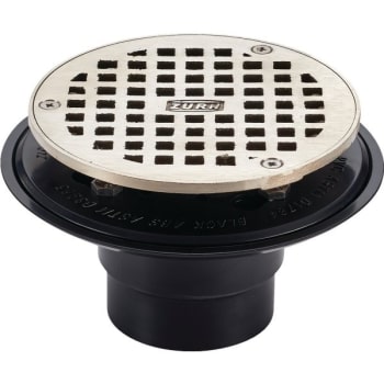 Image for Zurn Fd2254-Ab2-R5 - 2" Abs Shower Drain With 5 3/16" , Adjustable, Nickel Top from HD Supply