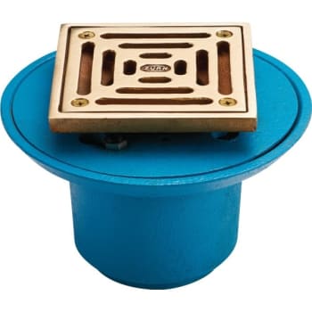 Image for Zurn FD2254-NH2-BS4 - 2" Cast Iron Drain With 4" Brass Top from HD Supply