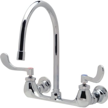 Zurn Z842C4-XL - Sink Faucet With 8" Gooseneck And 4" Wrist Blade Handles.