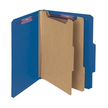 Image for Smead® Dark Blue Classification Folder With Safeshield® Fastener, Package Of 10 from HD Supply