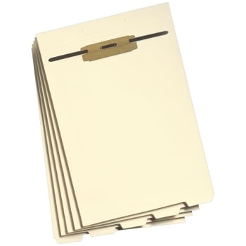 Image for SMEAD® Manila End Tab Folder Divider With Fastener, Package Of 50 from HD Supply