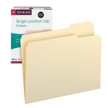 Image for Smead® Manila Selected Tab File Folder, Package Of 100 from HD Supply