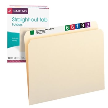 Image for SMEAD® Manila Straight-Cut File Folder, Package Of 100 from HD Supply