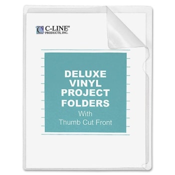 Image for C-line® Clear Non-Glare Vinyl Project Folder from HD Supply