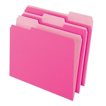 Image for Office Depot® Pink 2-Tone File Folder Pack Of 100 from HD Supply