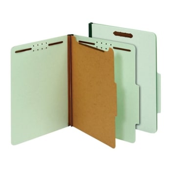 Image for Office Depot® Light Green 100percent Recycled Classification Folder Pack Of 10 from HD Supply