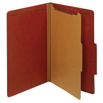 Image for Office Depot® Red 100percent Recycled Classification Folder Pack Of 10 from HD Supply