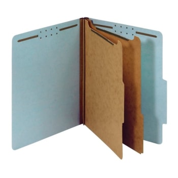 Image for Office Depot® Light Blue 100percent Recycled Pressboard Folder Pack Of 10 from HD Supply