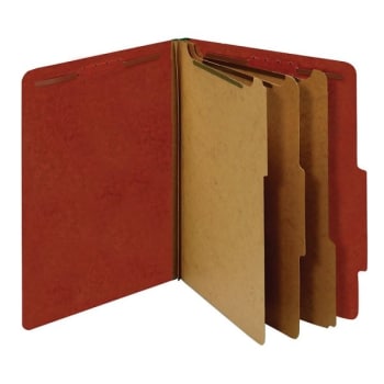 Office Depot® Red 100 percent Recycled Pressboard Folder Pack Of 10