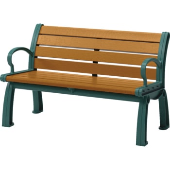 Park Bench 4 Cedar Black Frame Hd Supply