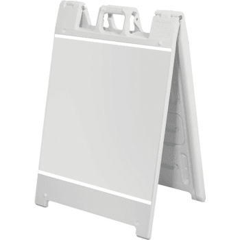 Image for Plastic A-Frame With Channels, White, Large, from HD Supply