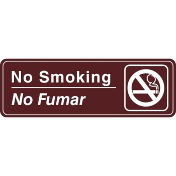 Image for Bilingual No Smoking Acrylic Architectural Sign, Interior, 9 x 3 from HD Supply
