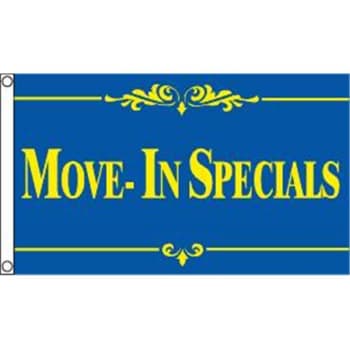 Image for Move In Specials Flag, Blue/yellow, 5' X 3' from HD Supply