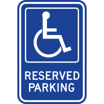 Reserved Parking Disabled Parking Sign, Blue Reflective, 12 x 18 | HD ...