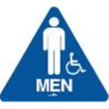 Image for Men/symbol Restroom Interior Braille Sign California Code Blue, 12" Diameter from HD Supply