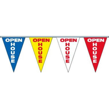 Open House Banner String With Pennants, 60'