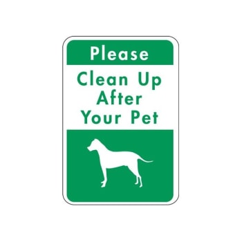 Image for "please Clean Up After Your Pet" Sign, Non-reflective, 12 X 18" from HD Supply