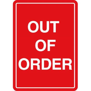 Image for Out Of Order Interior Decal, 5 X 7 from HD Supply