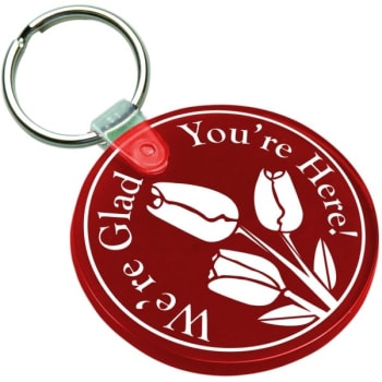 Soft Flexible Key Tag Translucent Red Circle Package Of 50