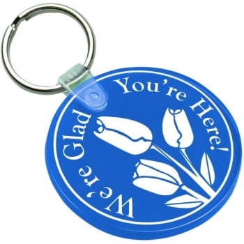 Image for Soft Flexible Key Tag, Translucent Blue, Circle from HD Supply