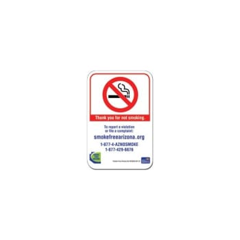 Image for Arizona No Smoking Interior Sign, 6 x 9 from HD Supply