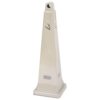 Image for Rubbermaid Groundskeeper Smoking Management Resin Cigarette Receptacle (Beige) from HD Supply