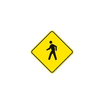 Image for Caution/pedestrian Symbol Sign, High Intensity, 24 X 24 from HD Supply