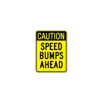 Image for Sign "caution Speed Bumps Ahead" 18 X 24" from HD Supply