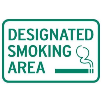 Image for "designated Smoking Area" Sign, Aluminum, Non-reflective, 18 X 12" from HD Supply