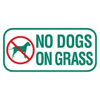 Image for No Dogs On Grass Sign, Non-Reflective, 12 X 6 from HD Supply