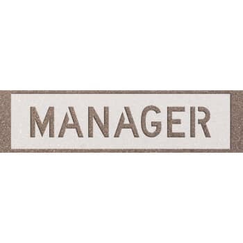 Image for Stock Complete Word Parking Stencil - Manager, 10 Letters from HD Supply