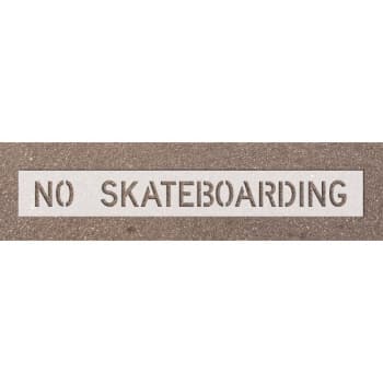Image for Stock Complete Word Parking Stencil - No Skateboarding, 4 Letters from HD Supply