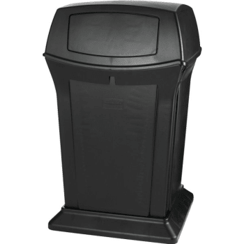 Image for Rubbermaid Ranger 45 Gallon 2-Door Trash Can (Black) from HD Supply