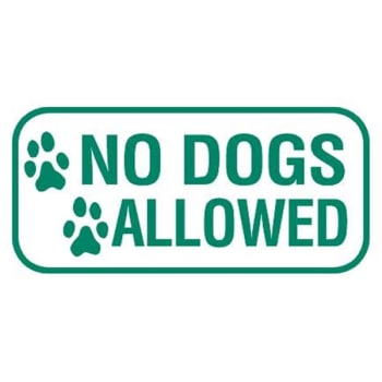 Image for No Dogs Allowed Sign, Non-Reflective, 12 X 6 from HD Supply