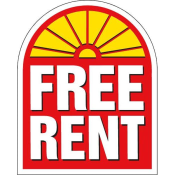 Image for Coroplast Free Rent Window Arched Amenity Sign, 24 x 30 from HD Supply