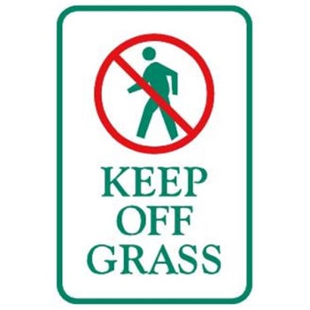 Image for Keep Off Grass Sign, Low Profile, Non-Reflective, 6 X 9 from HD Supply