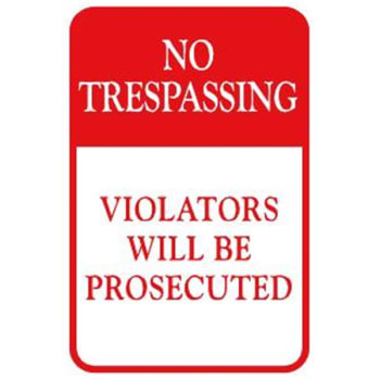 Image for No Trespassing/violators Prosecuted Sign, Non-Reflective, 6 X 9 from HD Supply