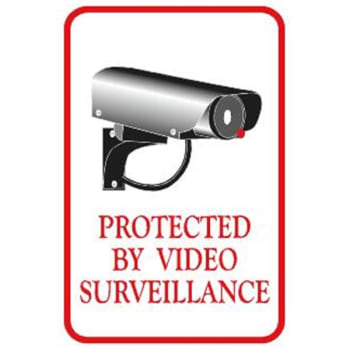 Image for Protected by Video Surveillance Sign, Non-Reflective, 6 x 9 from HD Supply