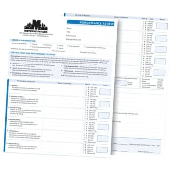 Performance Appraisal Forms, 8-1/2 X 11