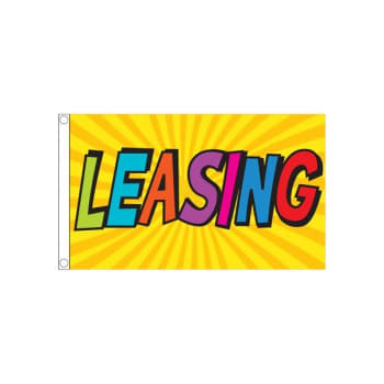 Image for Horizontal "leasing" Flag, Groovy, 5' X 3' from HD Supply
