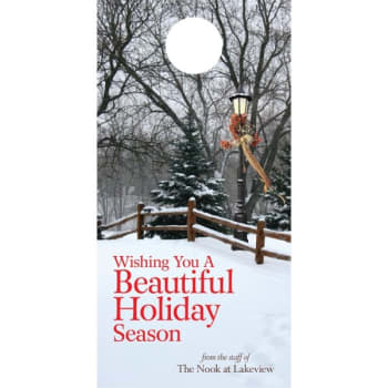 Holiday Door Tag, "beautiful Holiday" Design, Package Of 50