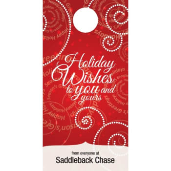 Image for Holiday Door Tag, "holiday Swirls" Design, Package Of 50 from HD Supply