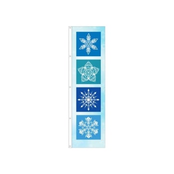 Image for Holiday Themed Flag, Snowflake Squares, 3' X 10' from HD Supply