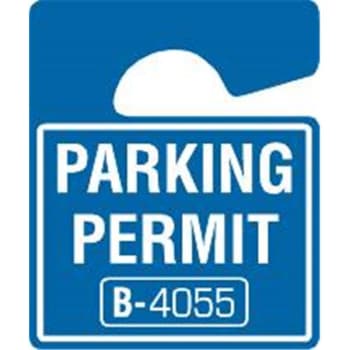 Image for Parking Permit Tags, Blue, Small Package Of 100 from HD Supply