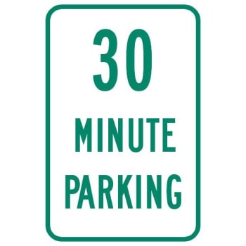 Image for 30 Minute Parking Sign, Non-Reflective, 12 X 18 from HD Supply